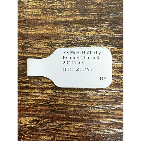 Sterling Silver Mom Butterfly‎ 19 ½" Chain Pendant Mothers Day Necklace! 103 - Picture 6 of 6